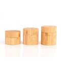 45ml 60ml 90ml bamboo shell glass jar with bamboo  lid on sale